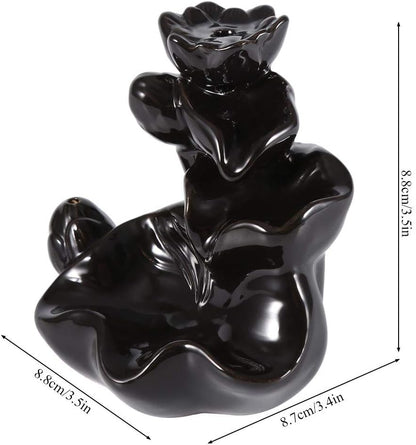 AUNMAS Ceramic Glaze Incense Holder - Backflow Step Up Incense Stand for Home Office Decor