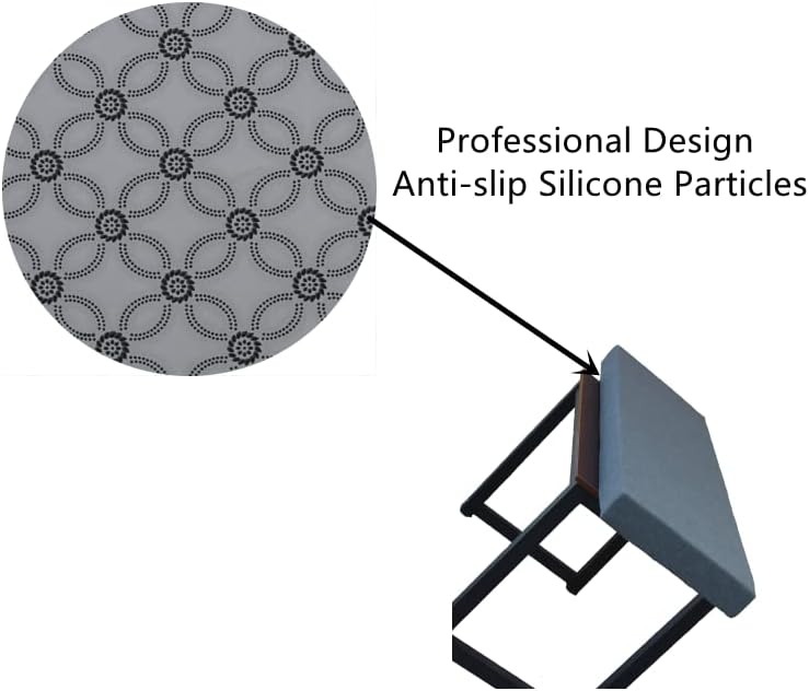 Customizable Non-Slip Bench Cushion Pad in Nardo Grey for Home & Office