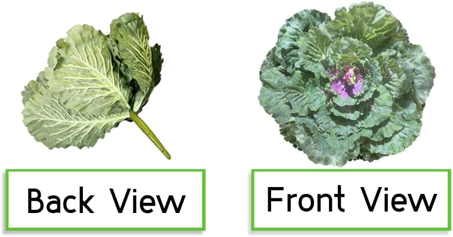 Admired By Nature Faux Cabbage Artificial Vegetables, Realistic Fake Food Plant Props for Home & Kitchen Decoration,