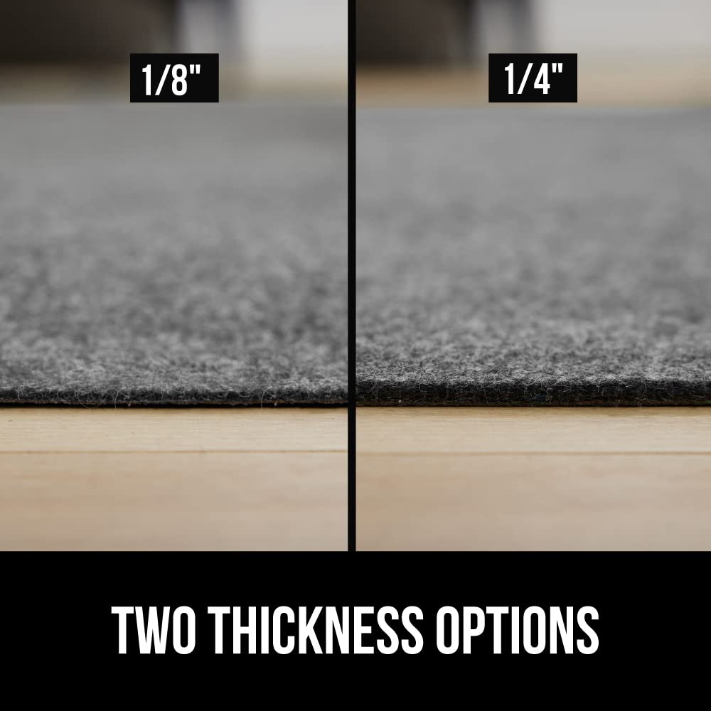 GORILLA GRIP Felt with Rubber Stay in Place Slip Resistant Rug Pad, 1/8 inch Thick, 2x8 FT Protective Padding Under Area Rugs, Cushioned Gripper Pads, Carpet Runners, Hardwood Floors Protection
