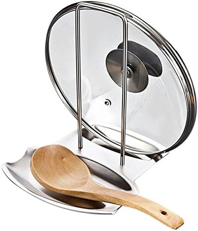Yiffee Stainless Steel Storage Rack, Kitchen Utensil Storage Rack, Spoon Rest, Lid Holder, Rust Resistant