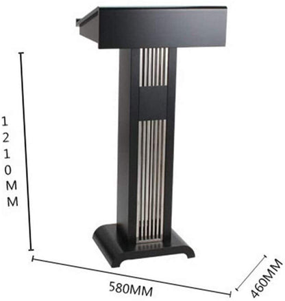 Lectern Podium Stand, Floor Lectern Lecture Platform Speaking Simple Modern Hosting Stage Welcome Table Reception Desk Office Supplies Black