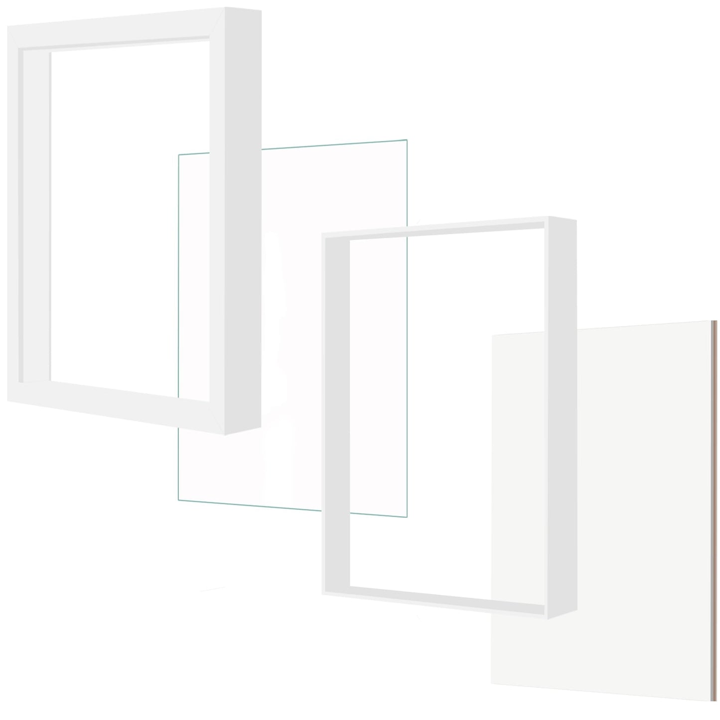 Picrit Shadow Box Frame 11x14, Display Case Box with High Definition Real Glass and Black Back for Memorabilia, Baby Items, Wedding Memories, Crafts, Tickets and Photos, White