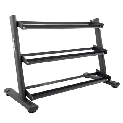 TKO 3-Tier Rail DB Rack Black (Dumbbells Sold Separately)