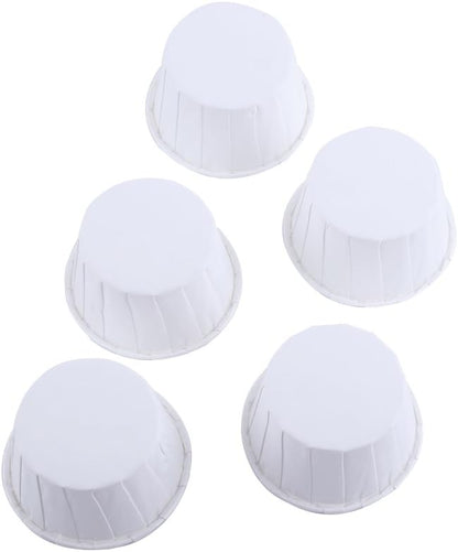Fdit 100pcs Paper Cake Cupcake Liner Case Wrapper Muffin Baking Cup for Party Wedding Xmas - 7 Colors (White)