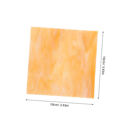 HOMSFOU Mosaic Tile Sheets 2 Pieces 3.94X3.94 Inch Glass Tiles for Crafts DIY Supplies Decorative Small Tiles for Photo Frames Flowerpots and Home Decor