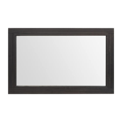 YOSHOOT Hand-Made Wooden Spliced Wall Mirror for Bathroom, Rustic Farmhouse Vanity Mirror, Décor Wall Art, Solid Wood Frame, Vertical or Horizontal Hanging, 60" x 30", Black