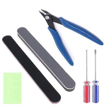 Spilay 16 Pcs Hobby Building Model DIY Tool Kit, Modeler Basic Miniature Handmade Craft Tools Set for Dollhouse Miniature Building