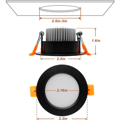 YGS-Tech Smart 3 Inch LED Recessed Lighting RGB WiFi Downlight, 5W Compatible with Alexa and Google Home, Dimmable RGB & CCT 2700-6500K Color Changing, 120V Ceiling Light with LED Driver (4 Pack)
