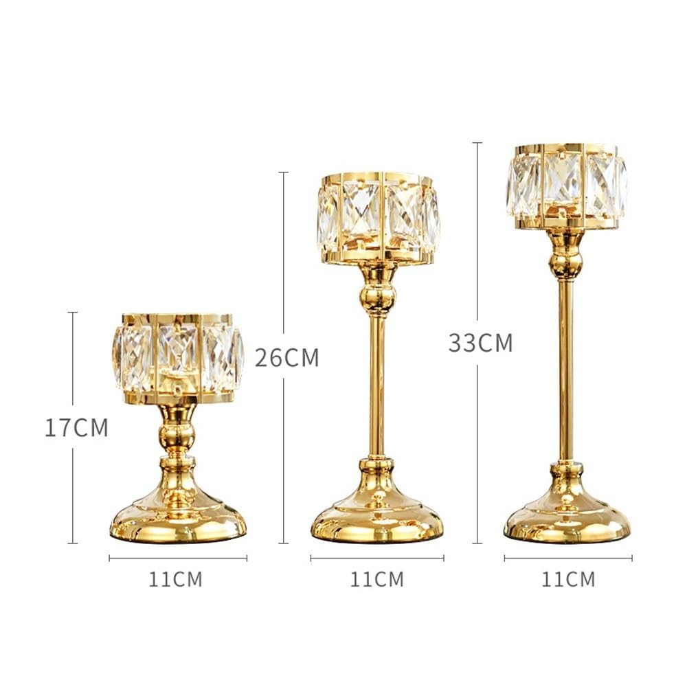 cfycfy987 Candelabra 3 Pcs Simple Iron Glass Candlestick Modern Table Decoration Ornaments Candle Holder Gift Candle Sticks Holder(Silver)