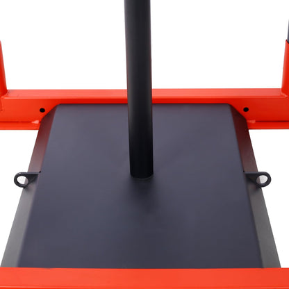 Geelife Weight Sled Fitness Sled - Steel Black+Red - Boost Your Speed and Strength - Outdoor Workouts -
