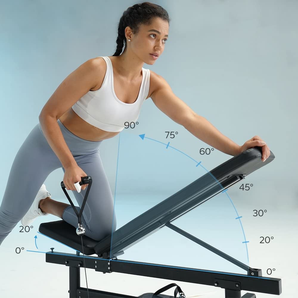 Speediance Adjustable Weight Bench, Foldable Workout Bench for Home Gym Use, Weight Bench with 881 LBS Weight Capacity-Black