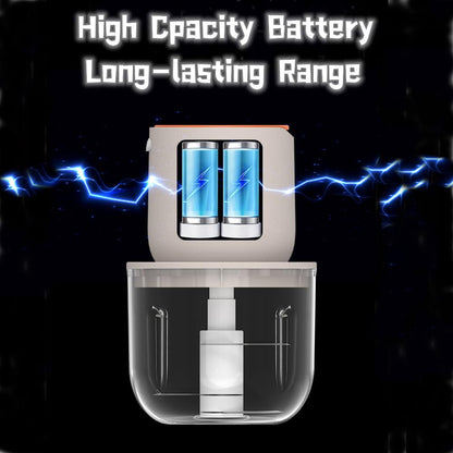 250ML Electric Garlic Chopper, Mini Portable Veggie Choppers, Garlic Grinder Masher Onion Chopper, Blender to Vegetable, Wireless Food Processor for Ginger, Chili, Fruit, Meat, etc