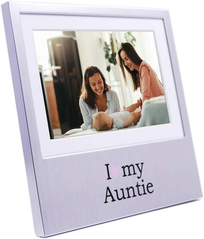 Haysom Interiors I Love My Auntie Brushed Silver Picture Frame, 6" x 4"