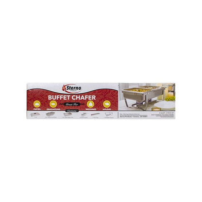 Sterno Buffet Kit Foldable Chafing Dish Buffet Set - Chafing Dishes for Buffet & Catering Food Warmers - Catering Supplies & Food Warming Trays for Buffet Party - 8-Piece Chafing Dish Set