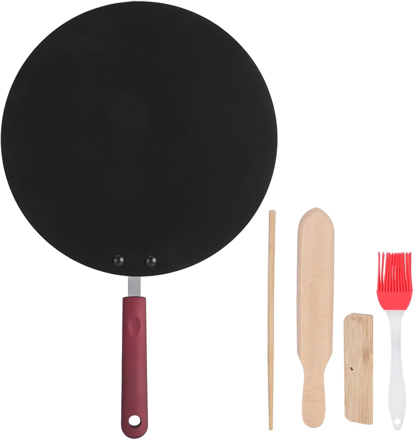 Portable Non-Stick Crepe Maker, Mini Frying Pan Pancake Griddle for Home Cooks, Crepe Lovers