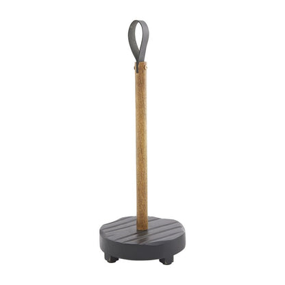 Mud Pie Paper Towel Holder, Black, 15 1/4" x 5 1/2" Dia