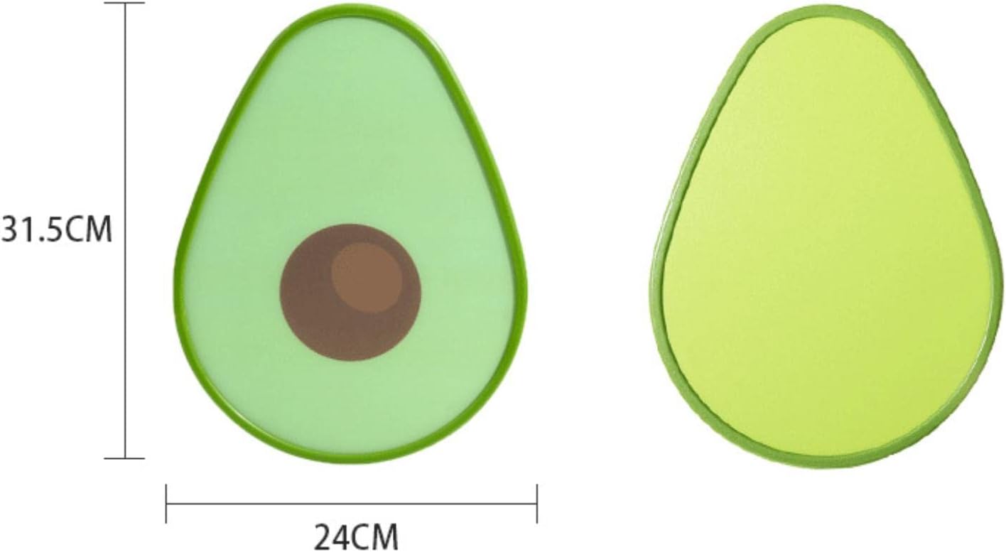 Chopping Board, Plastic Double-sided Avocado Shape Cutting Board, Food Safe PP Material for Kitchen