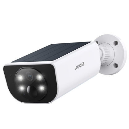 Cameras for Home Security-2.4GHz Wireless Security Camera Outdoor with AI Motion Detection & Siren, Non-Stop Solar Powered Charging, 2K Color Night Vision, SD/Cloud Storage, Waterproof, S1 4P