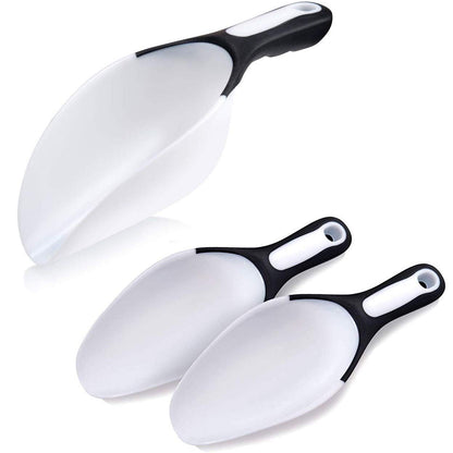 Rockland Guard 1-Cup Multipurpose Scoops (3-Pack) – Flexible Funnel Tip for Spill-Free Pours – Heavy-Duty Ice Scoop for Freezer & Ice Machine – Dog Food Scoop & Flour Scoop for Canisters