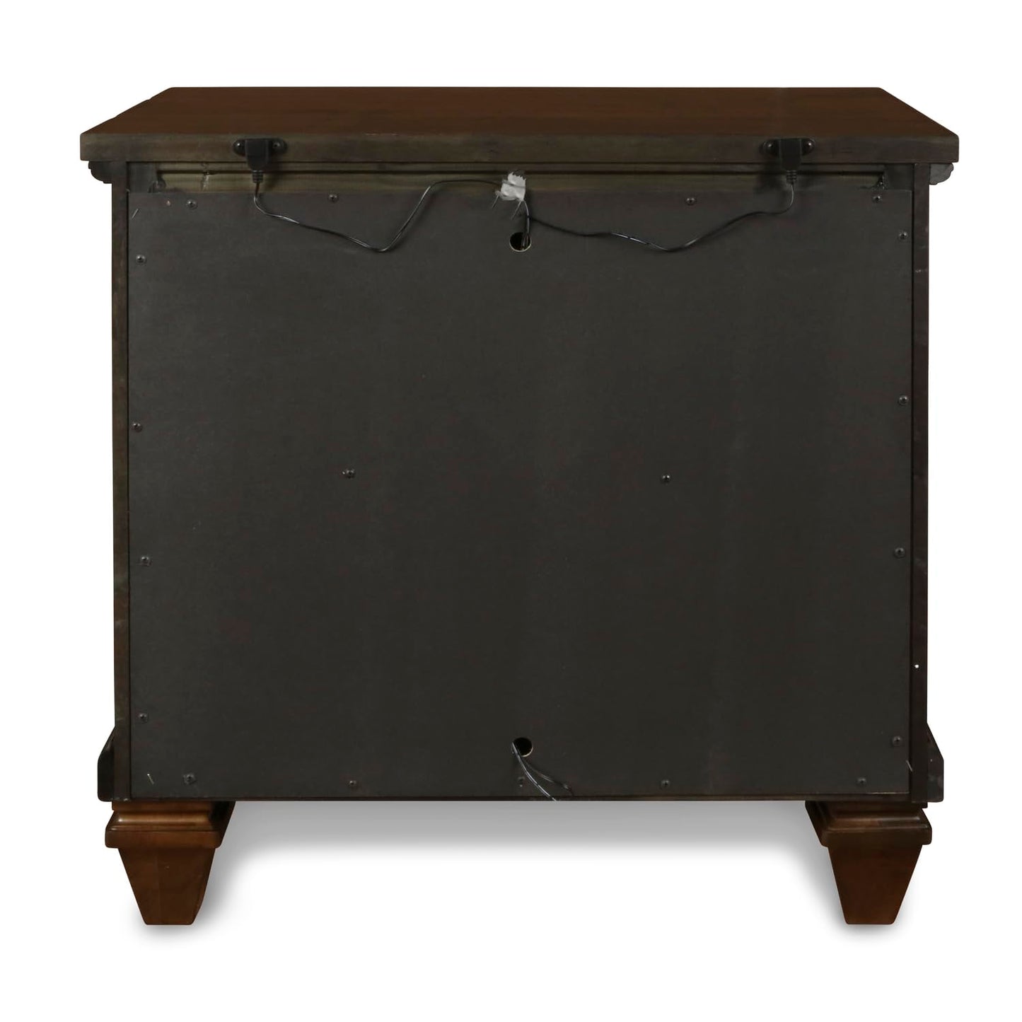 New Classic Furniture Sevilla Wood 2-Drawer Nightstand, Walnut