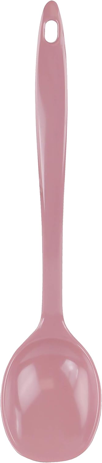 Reston Lloyd 11 inch Cooking Spoon, Heat Resistant BPA Free Melamine Utensil, Set of 6, Pink