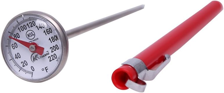 KT THERMO Instant Read 1-Inch Dial Thermometer, Best for Coffee Drinks, Chocolate Milk Foam