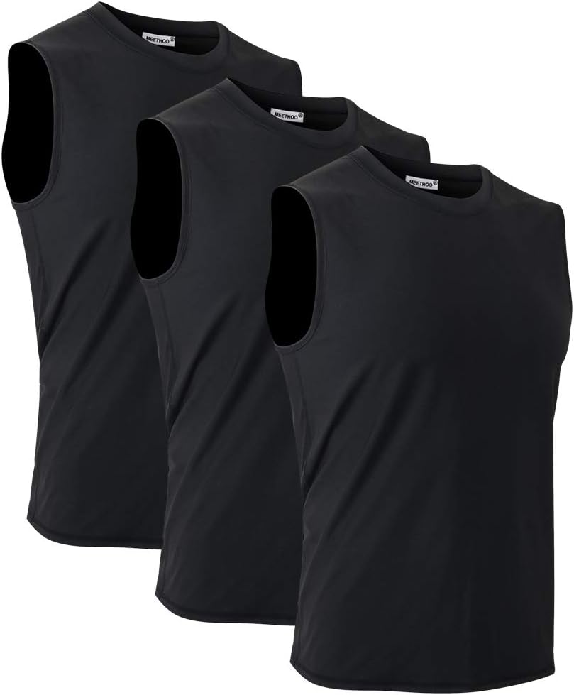 MeetHoo Men's Tank Top, Muscle Shirts, Tank Shirt, Sleeveless Shirt, Quick-Drying Undershirt, Gym, Running for Men