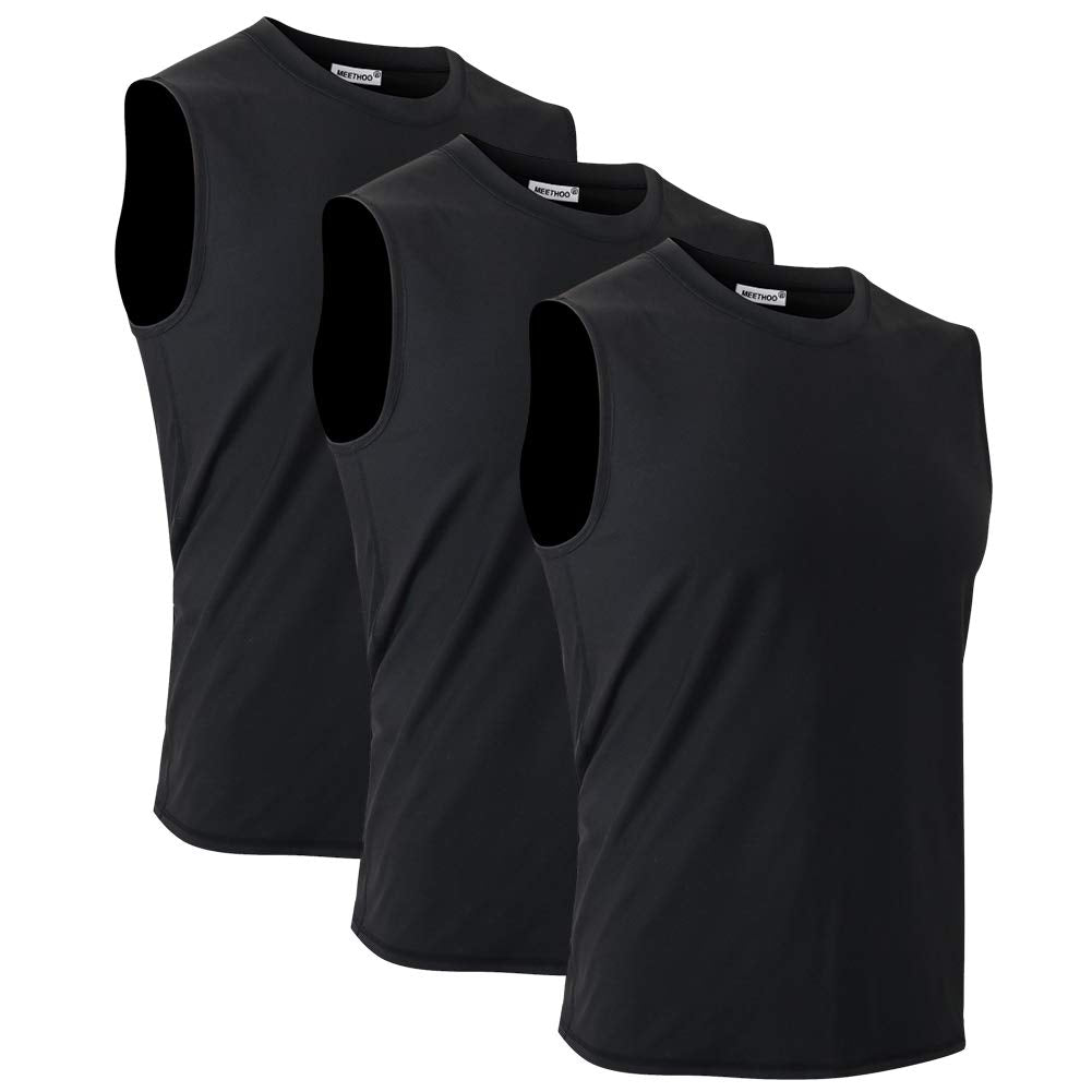 MeetHoo Men's Tank Top, Muscle Shirts, Tank Shirt, Sleeveless Shirt, Quick-Drying Undershirt, Gym, Running for Men