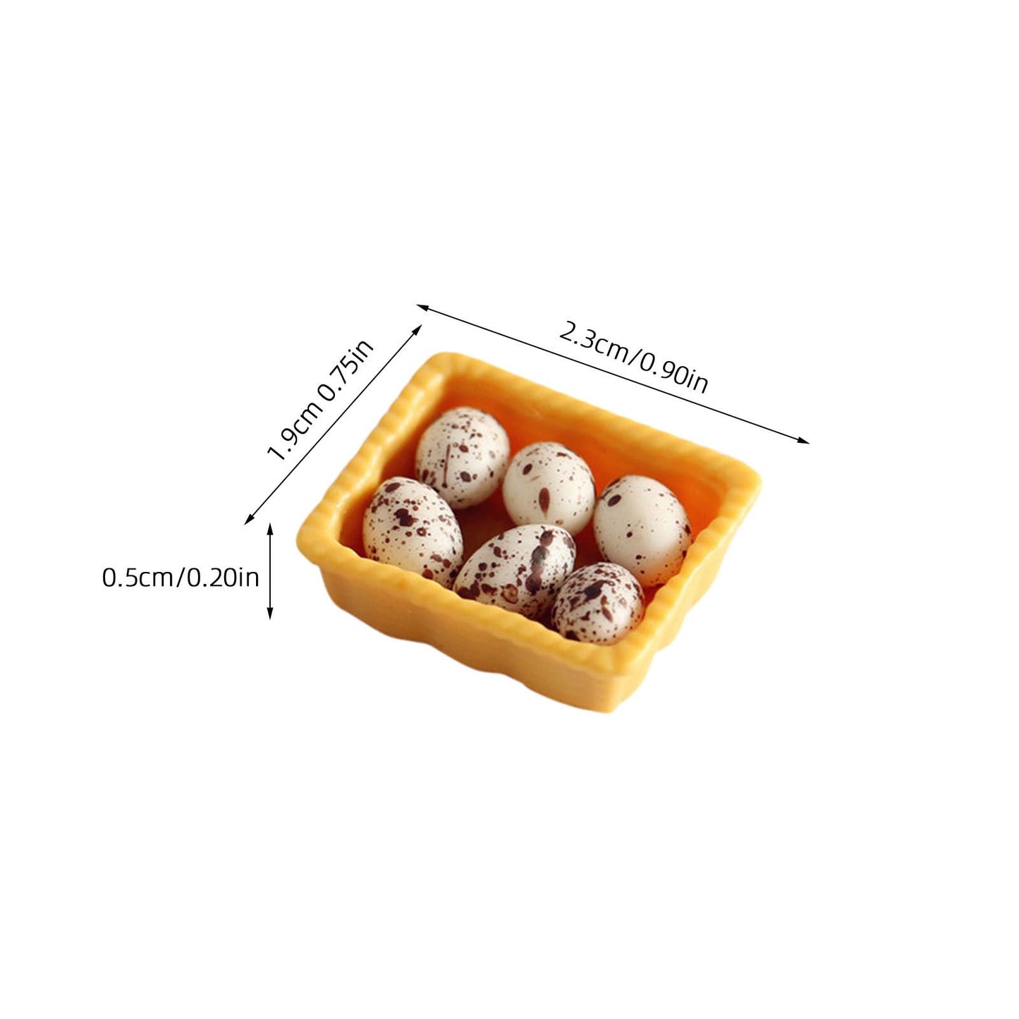 Zerodeko Miniature Dollhouse Eggs Set with Tray 1 12 Scale Small Kitchen Ornaments for Kids Play and Home Decorative Mini Food Models