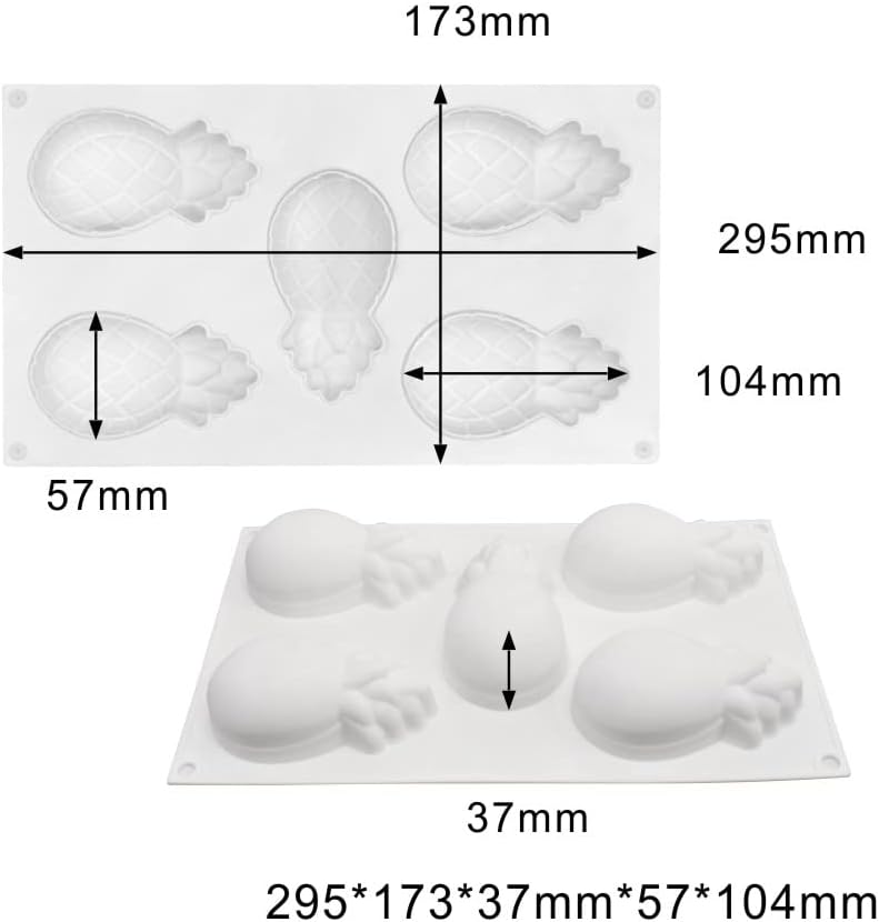 Silicone Cake Mold, Dessert Silicone Mold for Baking, Fondant Mould, Fruit Shape, Jelly Bakeware, 11.68x6.84x1.48 inch