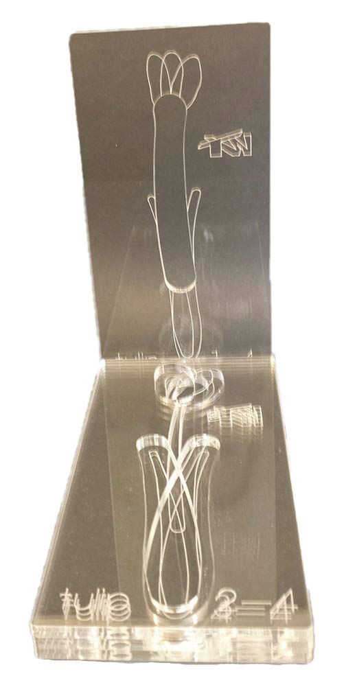 Tulip Flower 7" - Acrylic Router Inlay Templates for Precise Wood Inlay Designs by Tarter Woodworking (MLIS) Multiple Layer Inlay System, Guaranteed to Work with Router Inlay kit, Made in USA