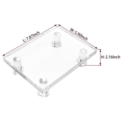 Bigfety Acrylic Pedestal Tray Stand Riser for Bathroom Kitchen countertop, Clear Display Base Home Decor