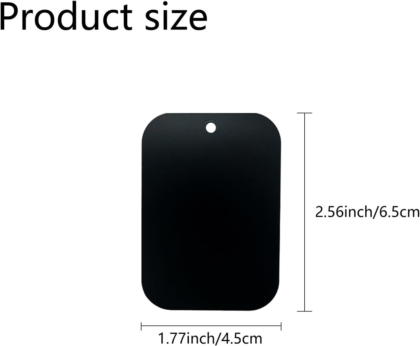 Mount Metal Plate（12Pack） for Magnetic Car Mount Phone Holder with Full Adhesive for Phone Magnet, 12X Rectangular (Black)