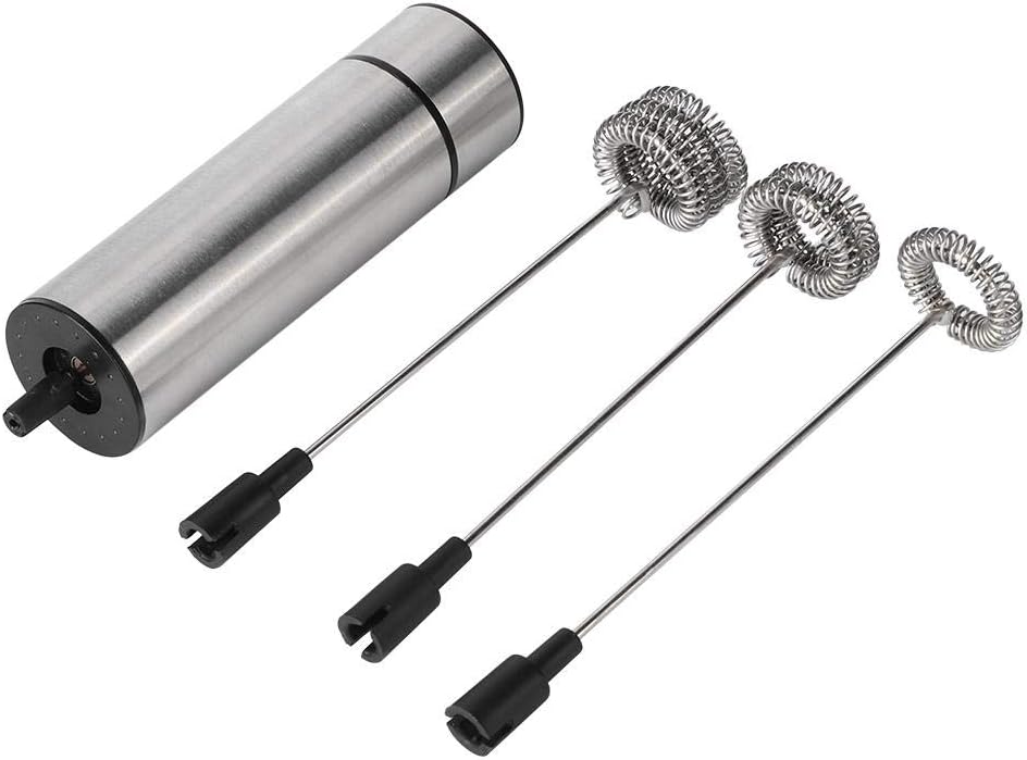 Milk Frother Handheld Foam Maker, Stainless Steel Coffee Stirrer Mixer Blender, Electric Egg Beater Kitchen Utensils