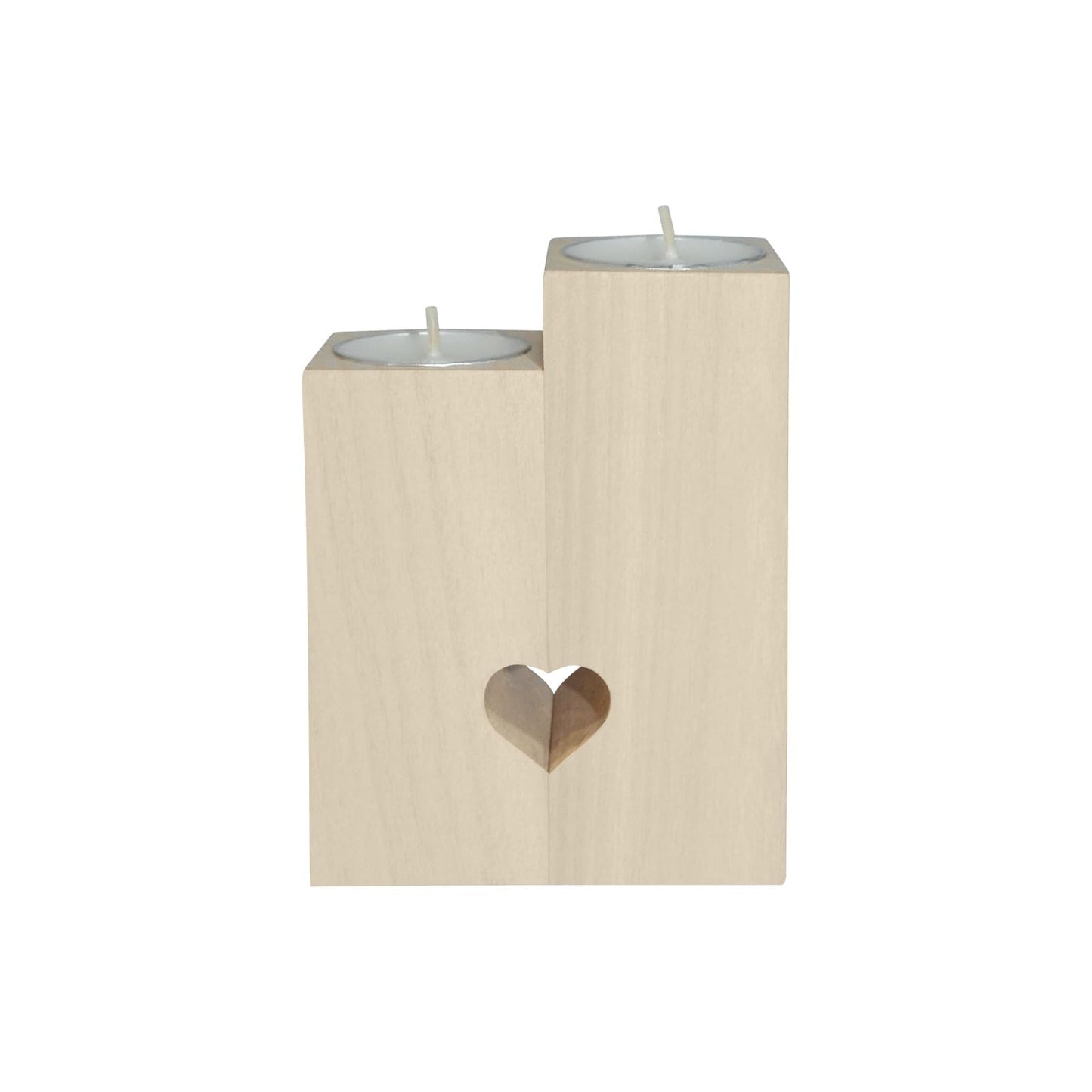 pnyoin Cartoon Farm Animals Candle Holders Gift for Women Wooden Heart Candlestick Personalized Christmas Birthday Graduation Friendship Gifts Home Wedding Dinning Party Decorative