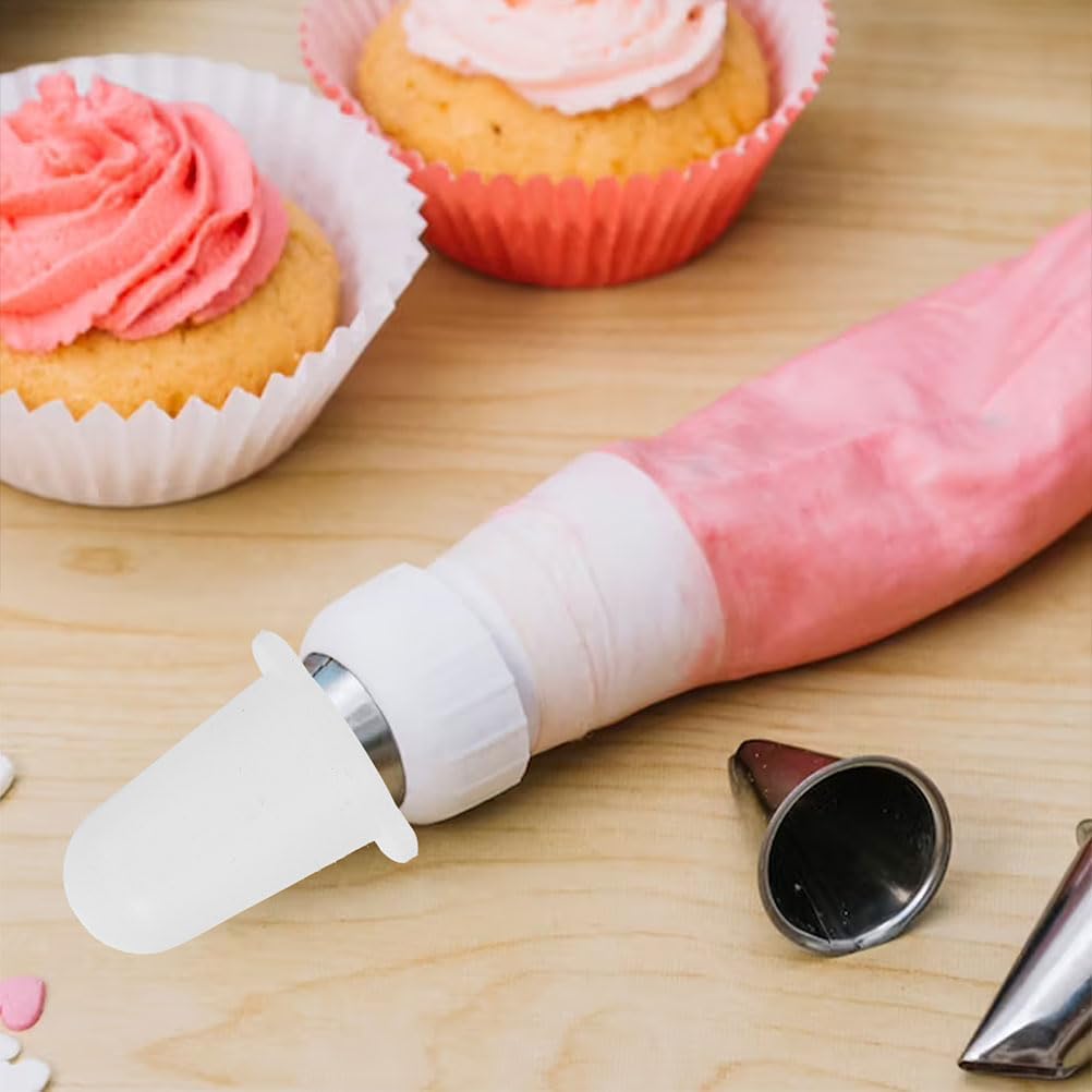 LIFKOME 8pcs Cake Frosting Tip Covers, Silicone Piping Tip Sleeves, Protective Cap Bakeware Set