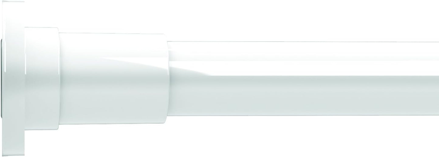 Croydex AD100122AZ Stick 'N' Lock+ White Adhesive or Screw Fix Shower Curtain Rod, 27.55-48 inches