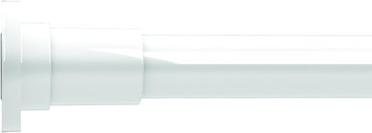 Croydex AD100122AZ Stick 'N' Lock+ White Adhesive or Screw Fix Shower Curtain Rod, 27.55-48 inches