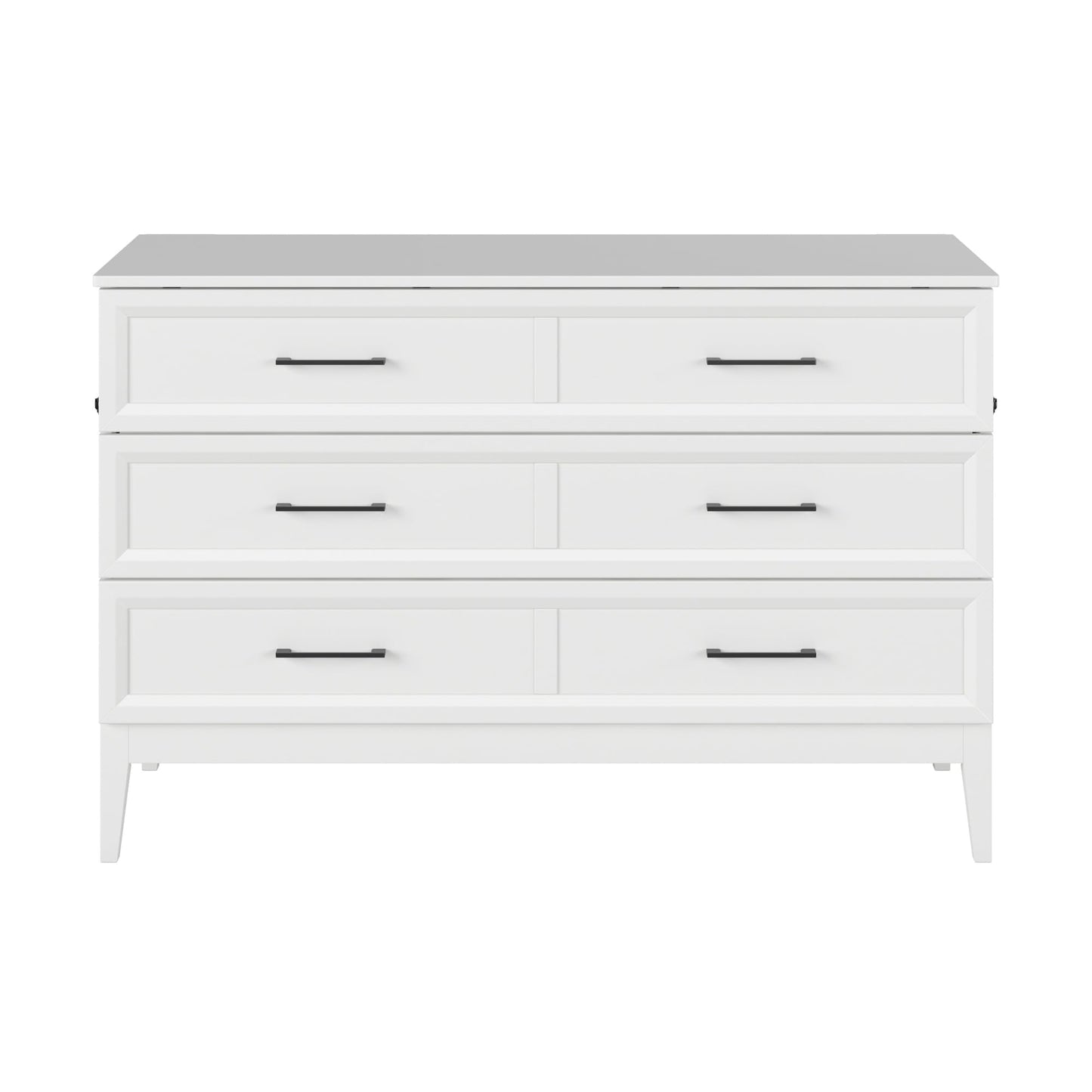 AFI, Santa Fe Queen Murphy Bed Chest with Mattress and Built-in Charger, White