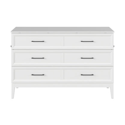 AFI, Santa Fe Queen Murphy Bed Chest with Mattress and Built-in Charger, White