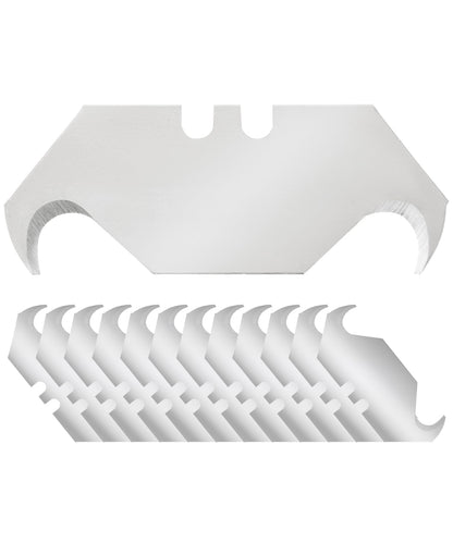 Bates- Utility Knife Blades with Hook Edge, 60 Pack, Carbon Steel, Silver, Replacement Blades for Box Cutter, Utility Knife Refills