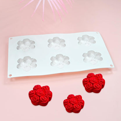 mostsom 3D Hamster Shape Silicone Mold Cake Baking Molds for Dessert Cake Mousse Heart Shape Molds for Making Handmade Soap Making Chocolate Mould (C_ Flower Rose)