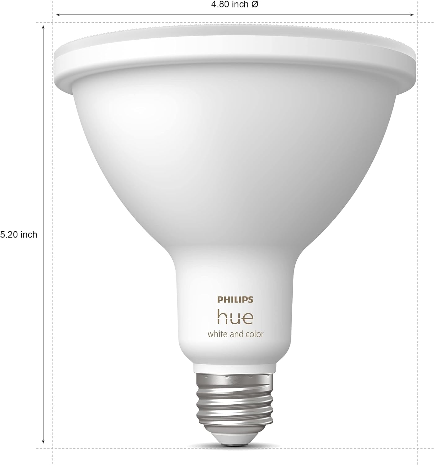 PHILIPS Hue Smart 100W PAR38 LED Bulb, 2 Pack, White & Color Ambiance Color-Changing Light, 1300LM, E26, Outdoor Light Bulbs, Control with Hue App, Works with Alexa, Google Assistant and Apple Homekit