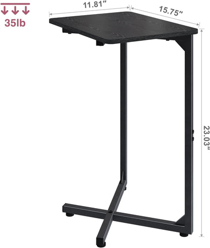 Generic Set 2, ET-X-BKW2 NEFROM C-Shaped End Tables, Sofa TV Trays of Small Couch Side Table for Living Room, Bedroom