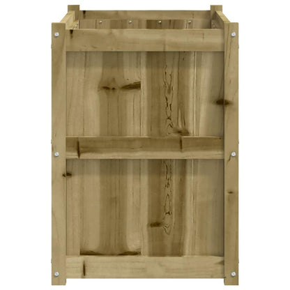 Tmriohed Large Outdoor Rustic Pine Planter Box 35.4 x 35.4 x 27.6 in Treated Solid Wood Vegetable or Flower Bed for Garden, Patio, Balcony