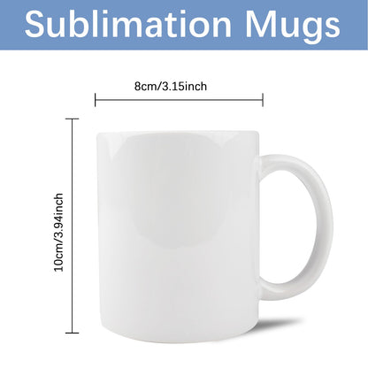 LaiHiulaan 48 PACK 11 oz sublimation mugs with boxes blank bulk products coffee cup with handle tazas para 11oz ounce white sublimation coffee cups (WHITE, 11OZ-48PCS)