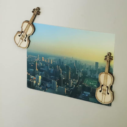 Guitar Magnets for Refrigerator, JruiZhp 16 Pcs Lovely Violin Shaped Magnets for Home and Office Decoration