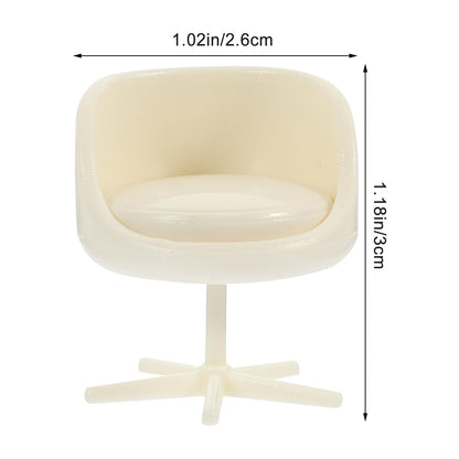 TOYANDONA 4pcs Dollhouse Armchair - 1/25 Scale Miniature Chairs Dollhouse Rotatable Chairs Miniature Armchair for Doll House Furniture Accessories Decors