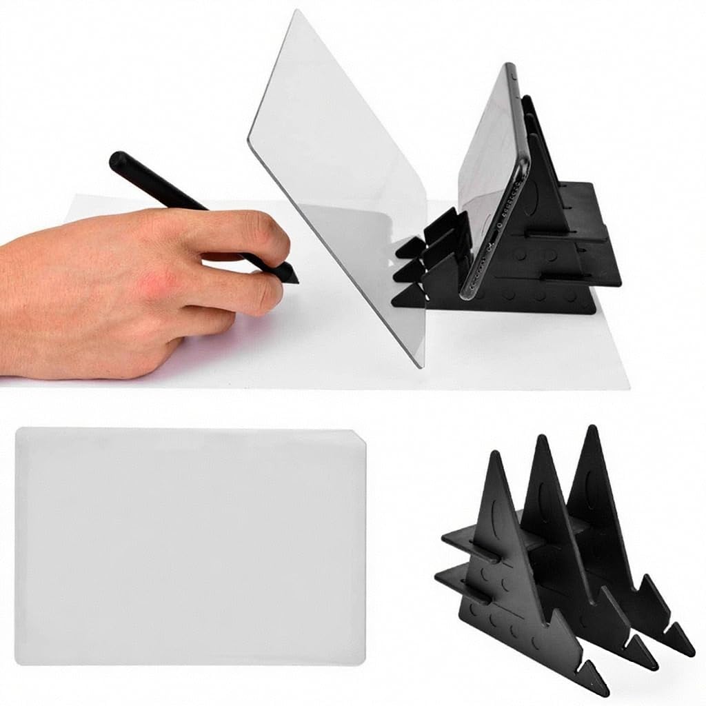 VBQFDPH Optical Drawing Board with Light Up Tracing Pad - Artists Light Box for Drawing, Sketching, and Tracing Art Projects
